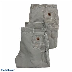 Carhartt Big Man’s baggy loose Canvas Carpenter Pants - 2 Pair